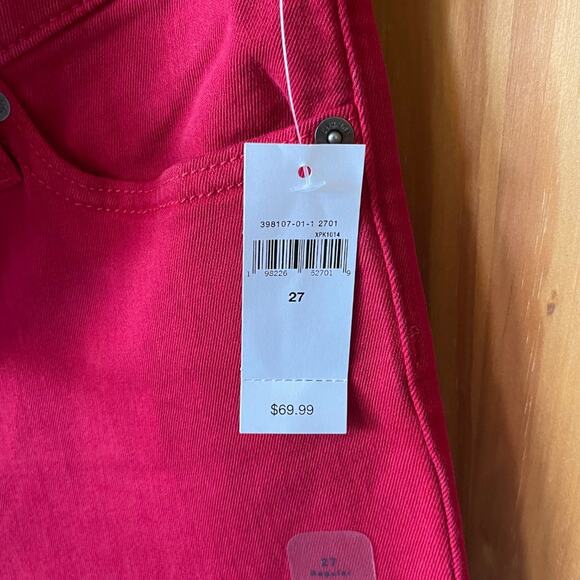 GAP Denim Legging Skimmer Stretch Red Jeans Size 27 Regular New - Picture 6 of 7